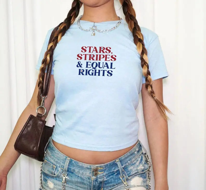 🇺🇸⭐Stars Stripes And Human Rights Baby Tee