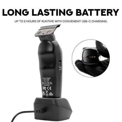 Supreme Trimmer VADER Lite Cordless T-Liner Hair Trimmer – 7000 RPM, Titanium-Ceramic Blade, USB-C Rechargeable & 6 Guards