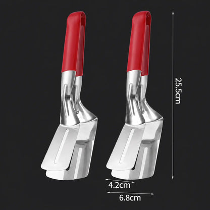🔥 Limited-Time 50% OFF 🥩 2-in-1 Spatula Tongs — Grip, Flip, Drain & Serve with Ease