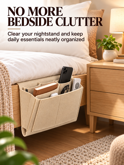 🔥 50% OFF Bedside Hanging Organizer – Keep Essentials Within Reach