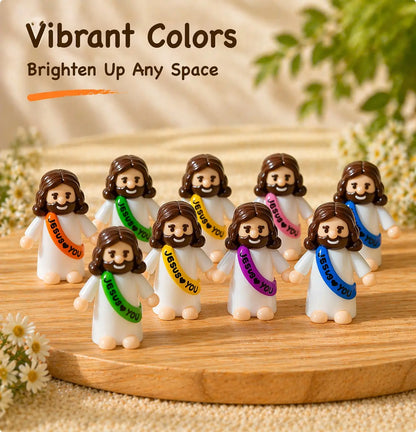 30 Pcs Colorful Mini Jesus Rubber Figurines