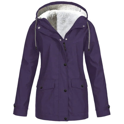 🏆 LIMITED TIME 65% OFF ❤️‍🔥 Women's Plush-Lined Windproof Hooded Jacket