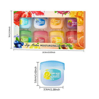 Fruit lip balm sets, multi-color lip gloss