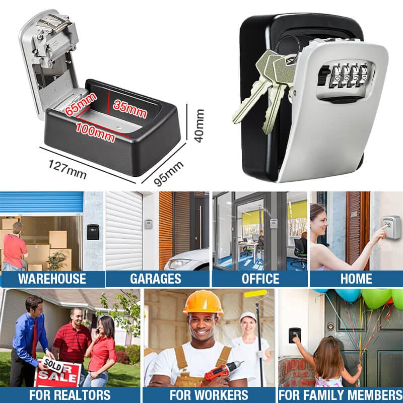 🔐⚡ Wall‑Mount Resettable Combination Key Box – Rust‑Proof, Large Storage, Heavy‑Duty ✨