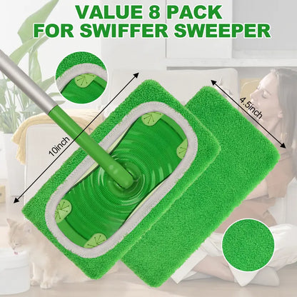 8Pcs Microfiber Mop Pads