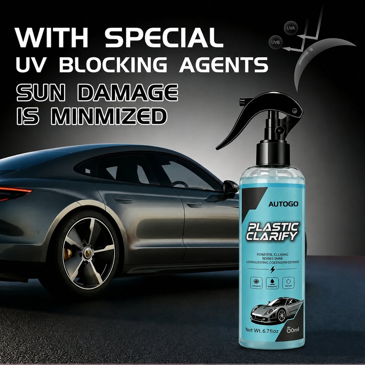 ✨🚗High‑Performance Car Plastic & Rubber Trim Restorer Spray