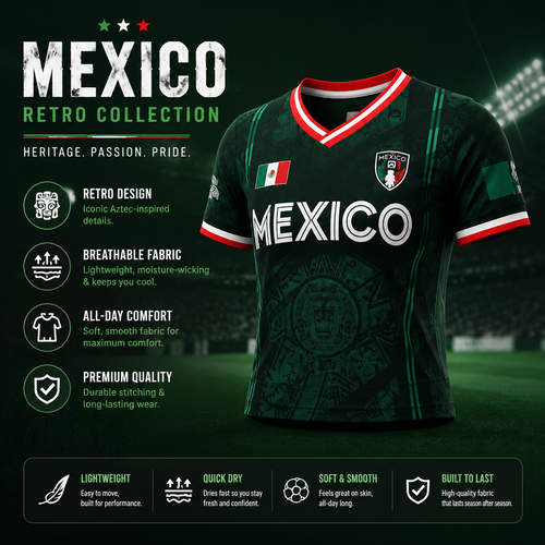 Women's Green V-Neck Football Jersey - Aztec Calendar Pattern Short-Sleeved Fan Top for 5th May Holiday Season