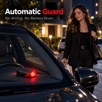 🚗 Solar Car Security Warning Light – Auto-Sensing 5-Second Flash LED with USB Backup Charging