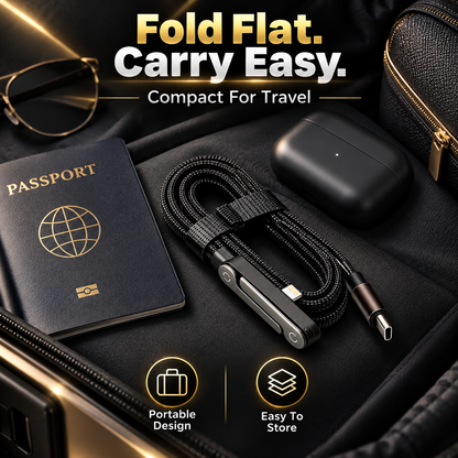 3-in-1 240W Fast Charging Cable – Charge, Sync & Stand Anywhere