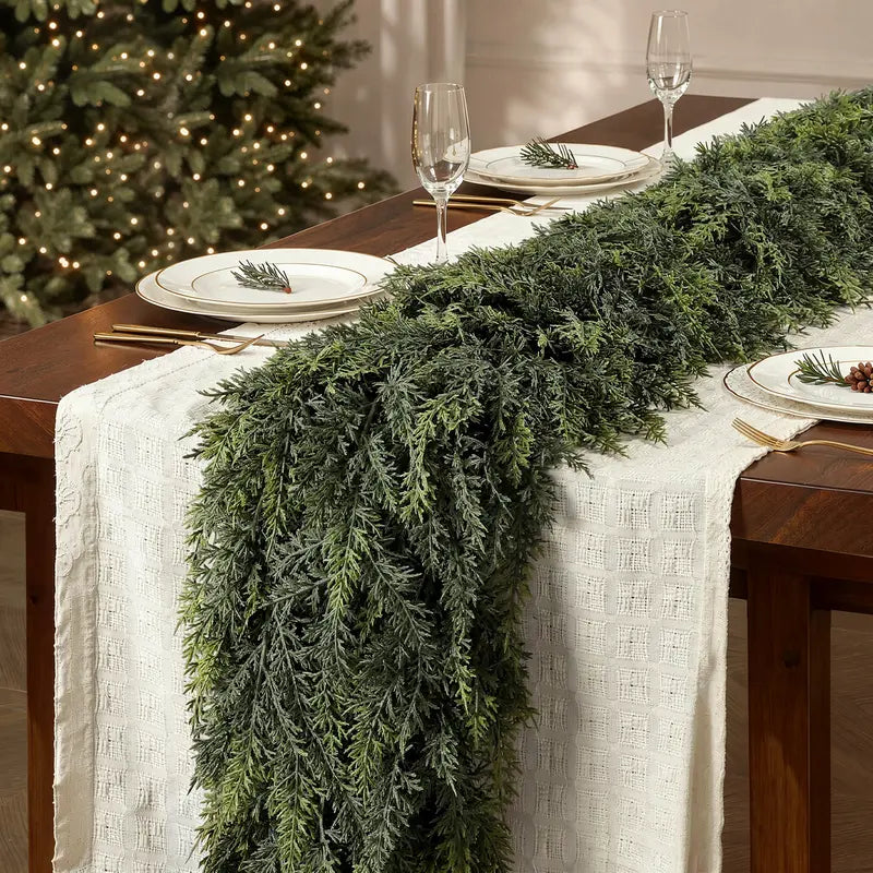 6FT PE Material Real Touch Classic Evergreen Artificial Cedar Garland