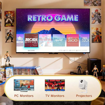 2026 Upgraded Retro Game Stick, 4K HDMI Classic Video Games, Built-in 23 Emulators, 40000+ Games, Plug and Play Video Gaming Stick with Upgrade Dual Controllers