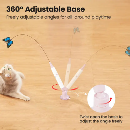 Butterfly Shape Spinning Cat Interactive Toy