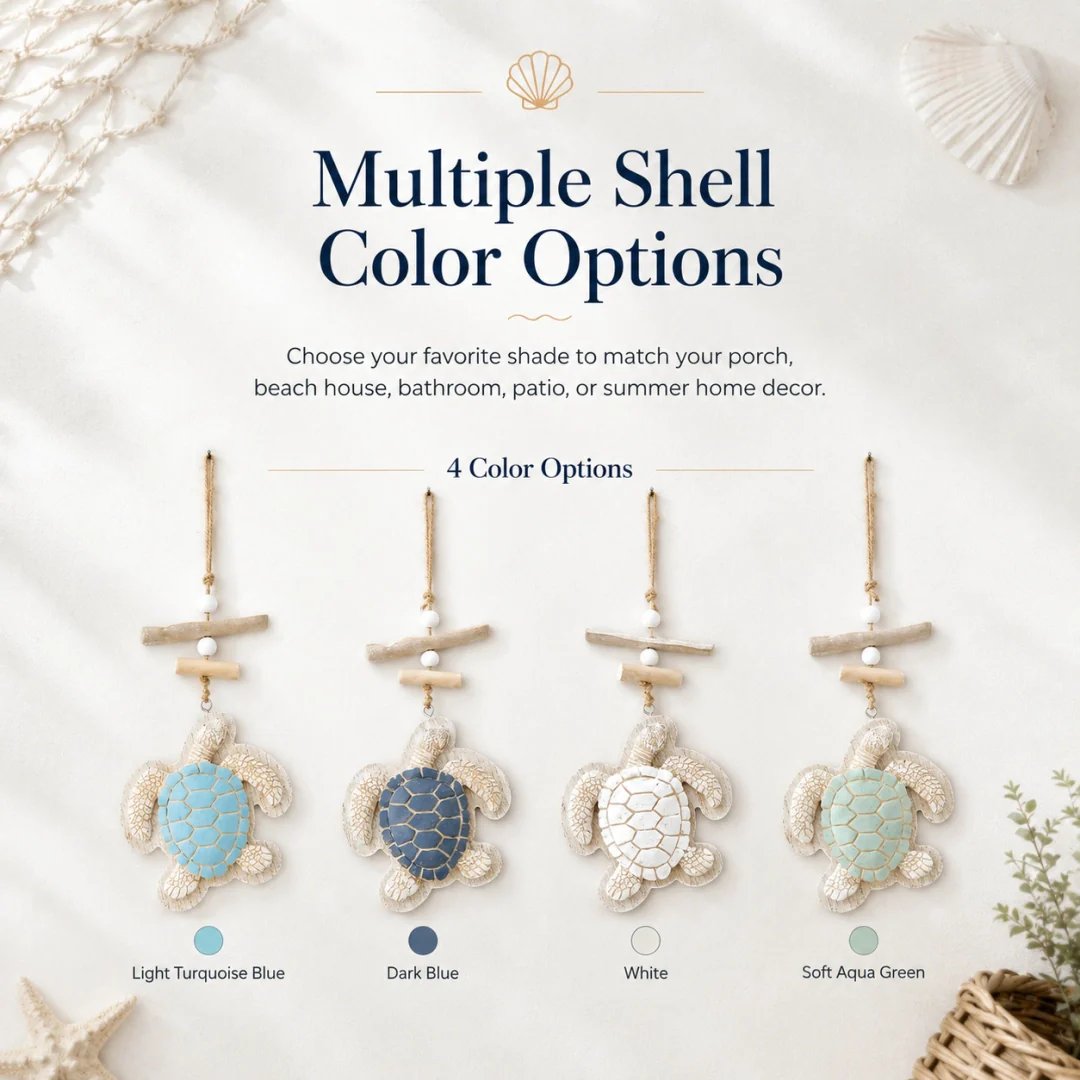 Lighted Coastal Sea Turtle Hanging Wall Decor