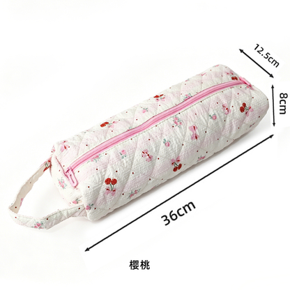 🎒Quilted Multi‑Purpose Storage Bag, Portable Zipper Cosmetic Makeup Pouch with Handle
