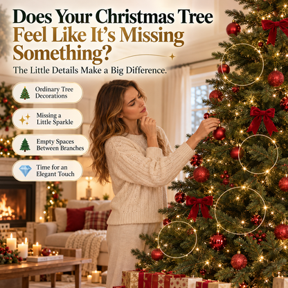 ✨ Sparkling Crystal-Like Christmas Garland – Hanging Teardrop Bead Strands for Elegant Holiday Tree Decor 🎄