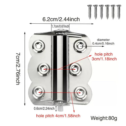 4 Pcs Spring Loaded Hinges Stainless Steel Self Closing Screen Door Hinges