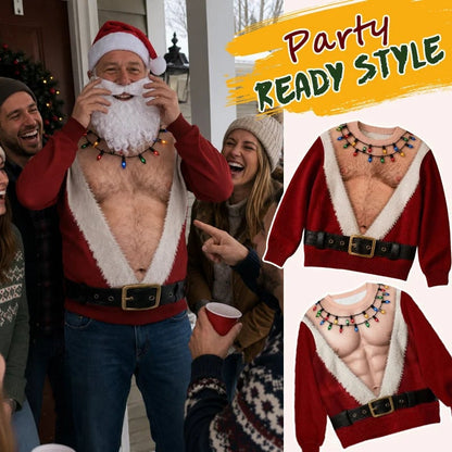 🎅 Hilarious Santa Illusion Christmas Long Sleeve Shirt