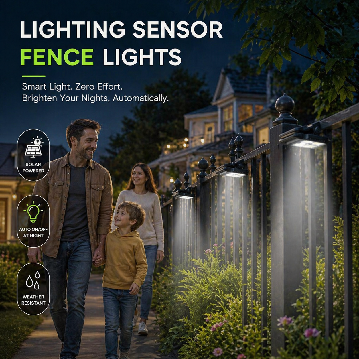 Solar Motion Sensor Lights☀️🏡Auto On/Off, Weatherproof & Powerful