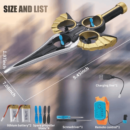 🔥Hot Sale 49% off🌟🕹️Flying Battle Sword – LED Hovering Spinning Toy✨⚔️