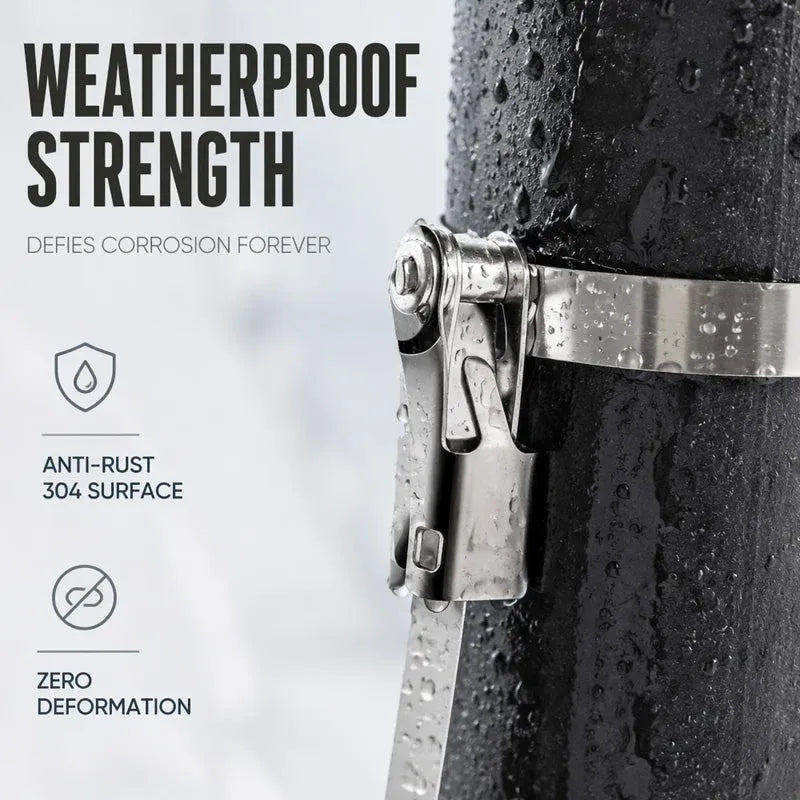 🔥LAST DAY 49% OFF - 🛠️Heavy Duty Stainless Steel Cable Tie with Flip Lock Buckle