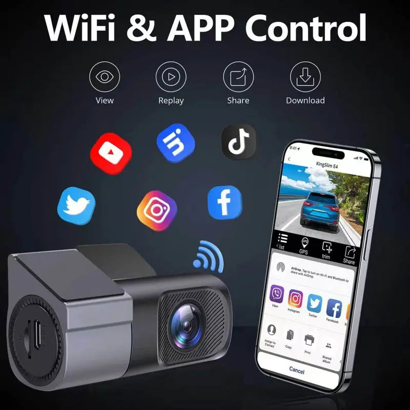 Wired WiFi Dash Cam 1080P HD