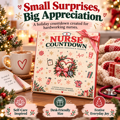❤️ 24-Day Advent Calendar – Heartfelt Holiday Countdown Gift for Nurses