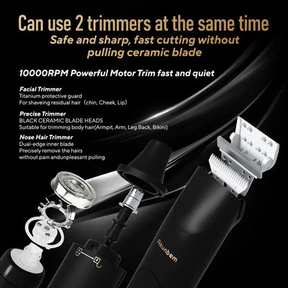 Electric Groin Hair Trimmer for Men,Nose Hair Trimmer