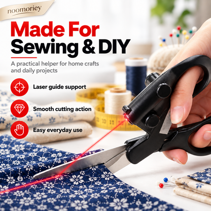 Laser Guided Sewing Scissors – Multi-Purpose Scissors with Infrared Cutting Guide