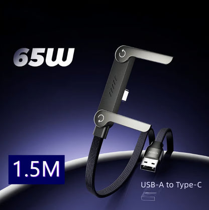 3-in-1 240W Fast Charging Cable – Charge, Sync & Stand Anywhere