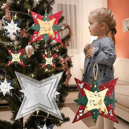 New Christmas Patchwork Star Template Set-- With Instructions