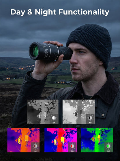 ⭐ 16x52 High Definition Monocular Telescope with Smartphone Adapter ⭐ Waterproof FMC Multi Layer Lens⭐ Portable Long Range Observation Tool ⭐