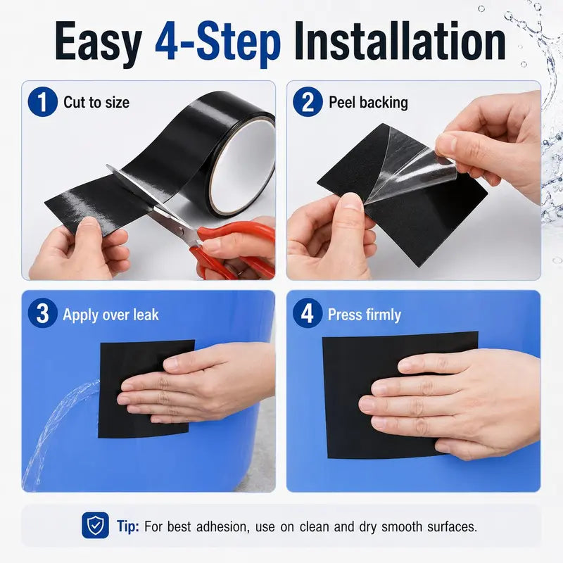 ✨Heavy-Duty Waterproof Seal Repair Tape – Strong Adhesive Leak Patch for Roof & RV
