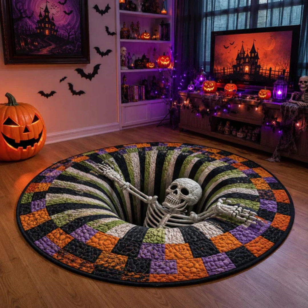 👻 3D Vortex Round Rug- Halloween Room Decor