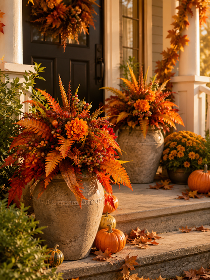 🍂Autumn Harvest Floral Garden Stake Arrangement!!!