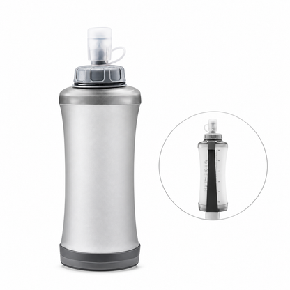 Silent Collapsible Hunting Water Bottle – 500ML Soft Flask for Outdoor Adventure