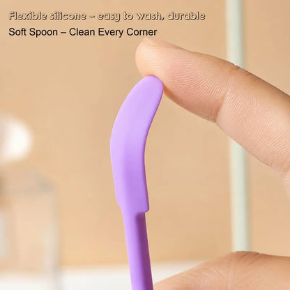 3PCS Silicone Makeup Spatula Mini Cosmetic Scoop Beauty Applicator Tool