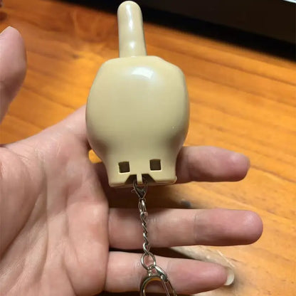 Retractable middle finger prank pendant