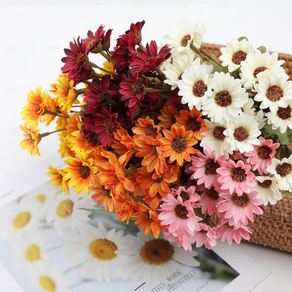 💥Last Day 70% OFF🌼- Artificial Outdoor Sunset Mums Flowers - UV resistant, Waterproof, Windproof