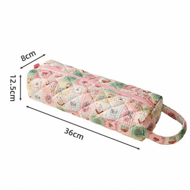 🎒Quilted Multi‑Purpose Storage Bag, Portable Zipper Cosmetic Makeup Pouch with Handle