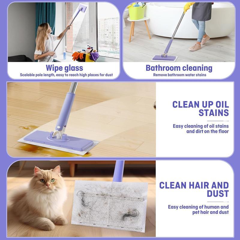 No-wash Mop, Uses Disposable Face Towel, Hands-Free Replacemen