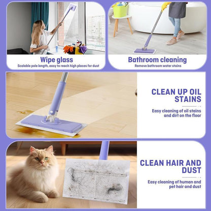 No-wash Mop, Uses Disposable Face Towel, Hands-Free Replacemen