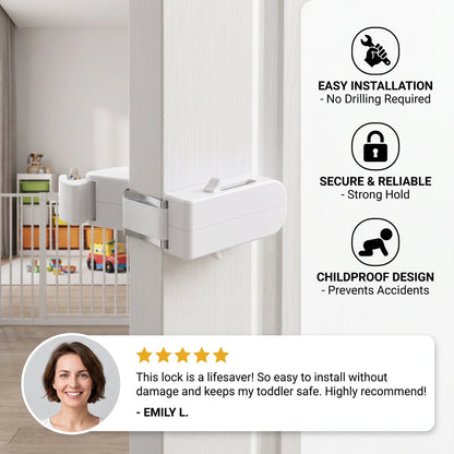 No-Drill Child Safety Door Lock