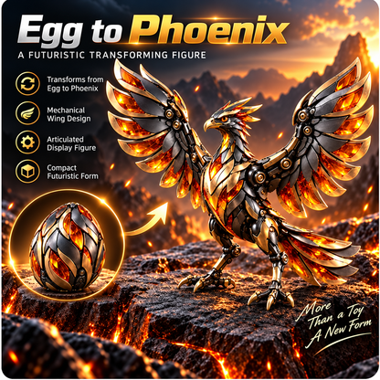 🐦‍🔥 2-in-1 Transforming Mechanical Phoenix Egg – Winged Fantasy Figure