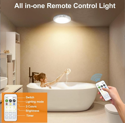 💡Rechargeable Magnetic Wireless Motion Sensor Ceiling Light with Remote