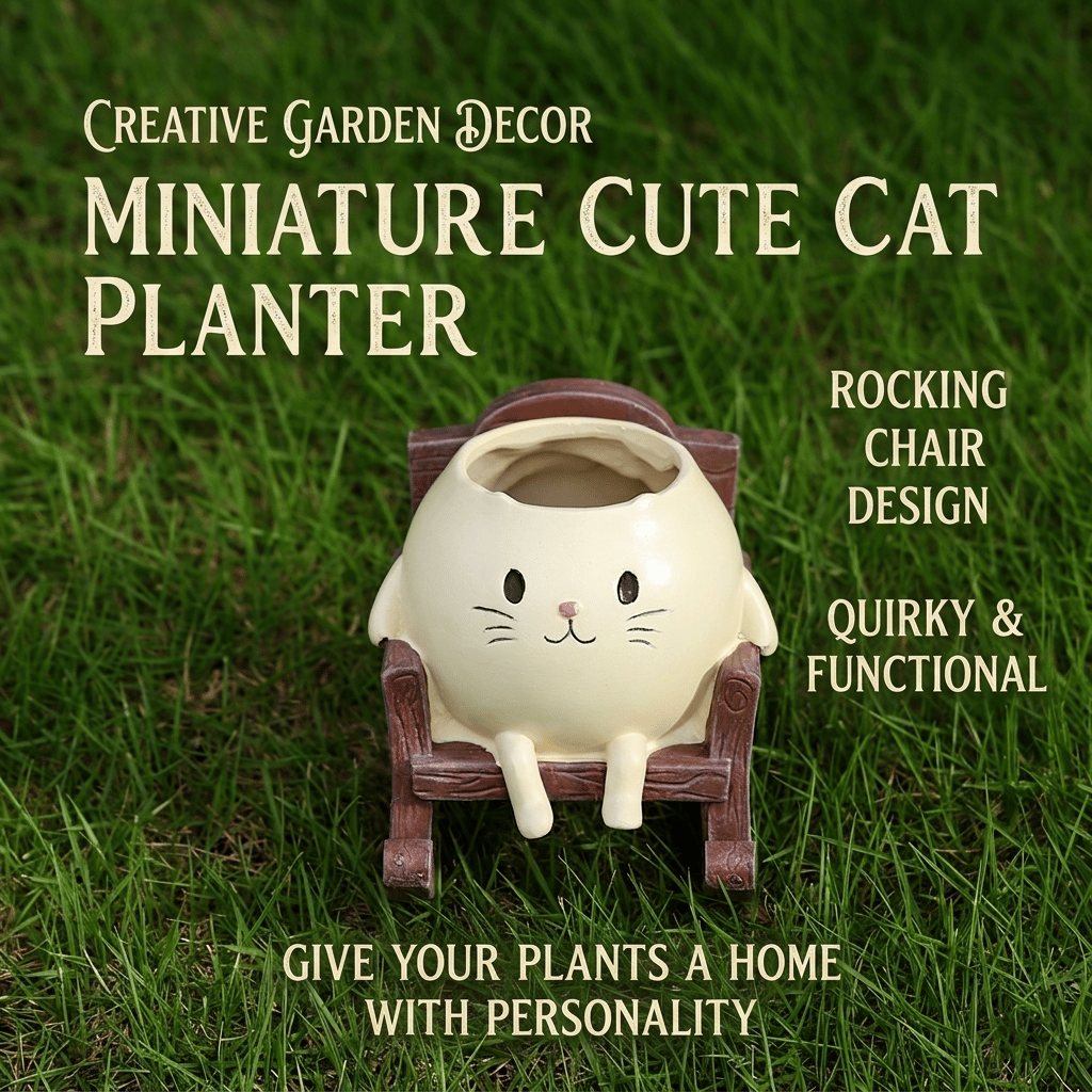 🐱 Potted Cat Swing Rocking Chair Ornament