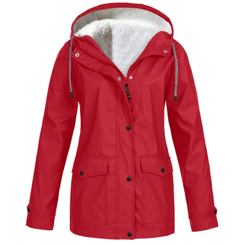 🏆 LIMITED TIME 65% OFF ❤️‍🔥 Women's Plush-Lined Windproof Hooded Jacket