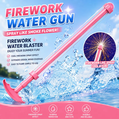 Expandable water gun, pink water gun, summer outdoor pool and beach water fight party toy