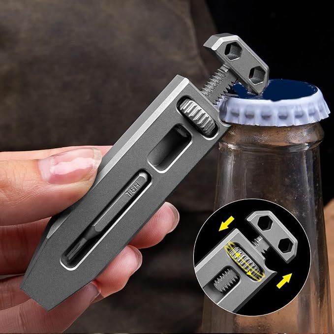 Compact Grade‑5 Titanium Pocket Pry Multi‑Tool