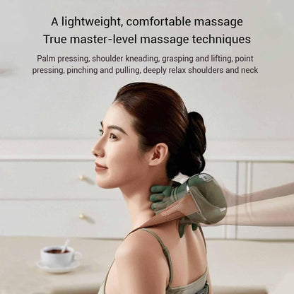 🛫Free Shipping🔥3D Shiatsu Neck & Shoulder Massager with Soothing Heat - Deep Tissue Kneading for Back & Neck Pain Relief