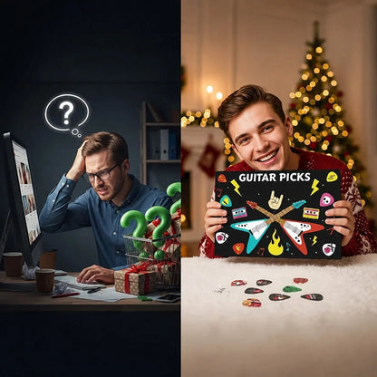 🎸 24-Day Guitar Pick Advent Calendar | Christmas Gift for Guitarists